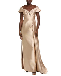 Rene Ruiz Draped Mikado Gown