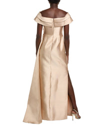 Rene Ruiz Draped Mikado Gown