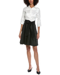 Rene Ruiz Color Block Shirtdress
