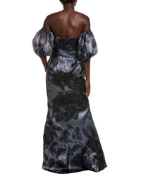 Rene Ruiz Printed Mikado Gown