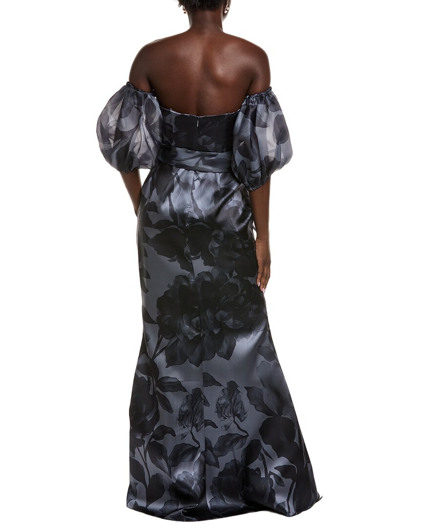 Rene Ruiz Printed Mikado Gown