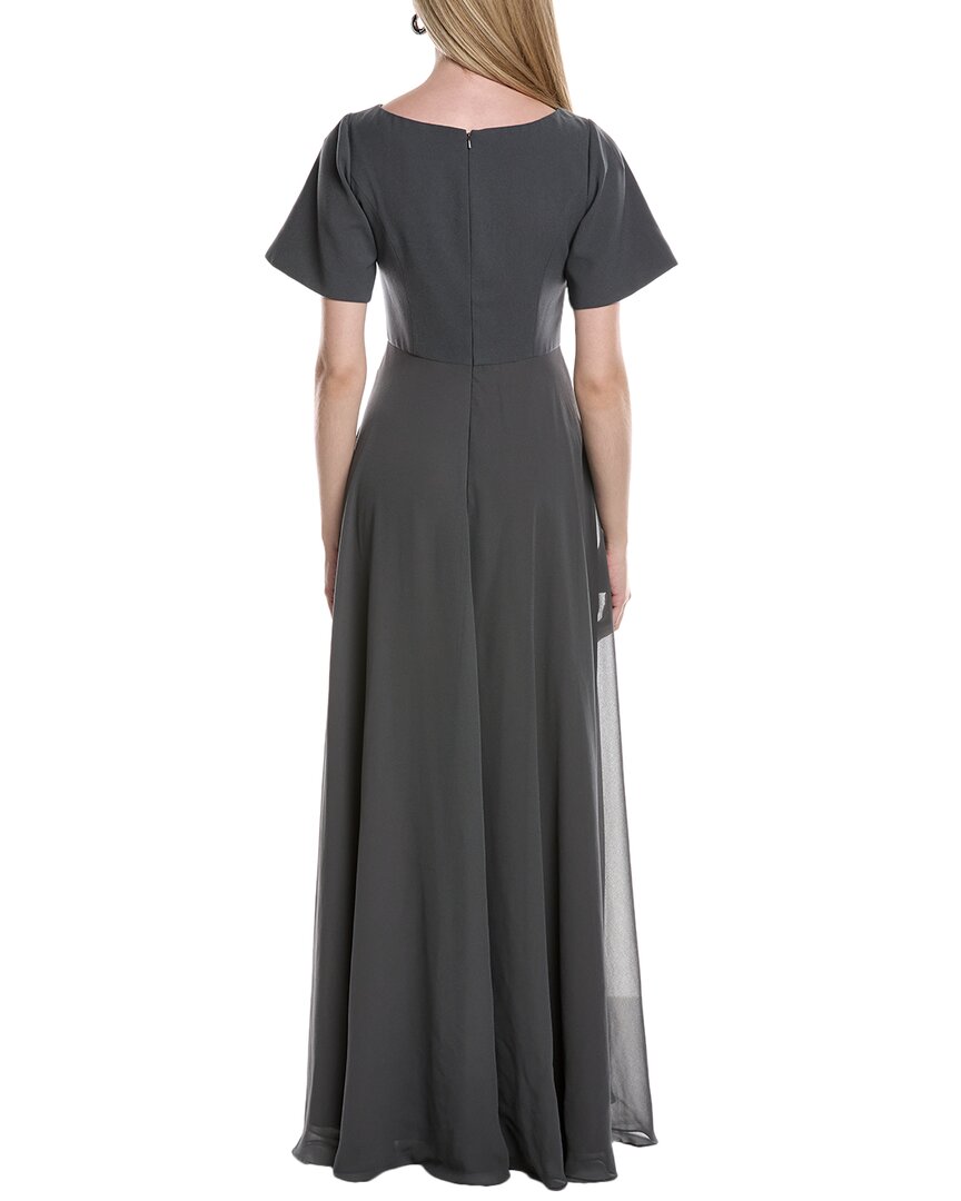 sachin and babi light blue dress Dreamylily Women A Line Chiffon Boat Neck Short Sleeves Floor Length  Pleated Mother of the Bride Dresses