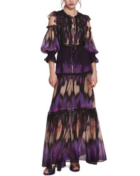 Marchesa Notte Silk-Blend Maxi Dress