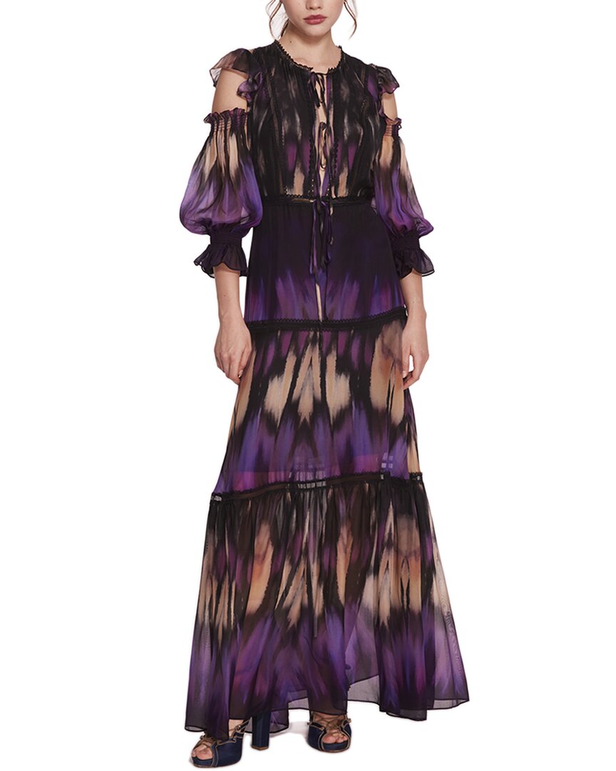 Marchesa Notte Silk-Blend Maxi Dress