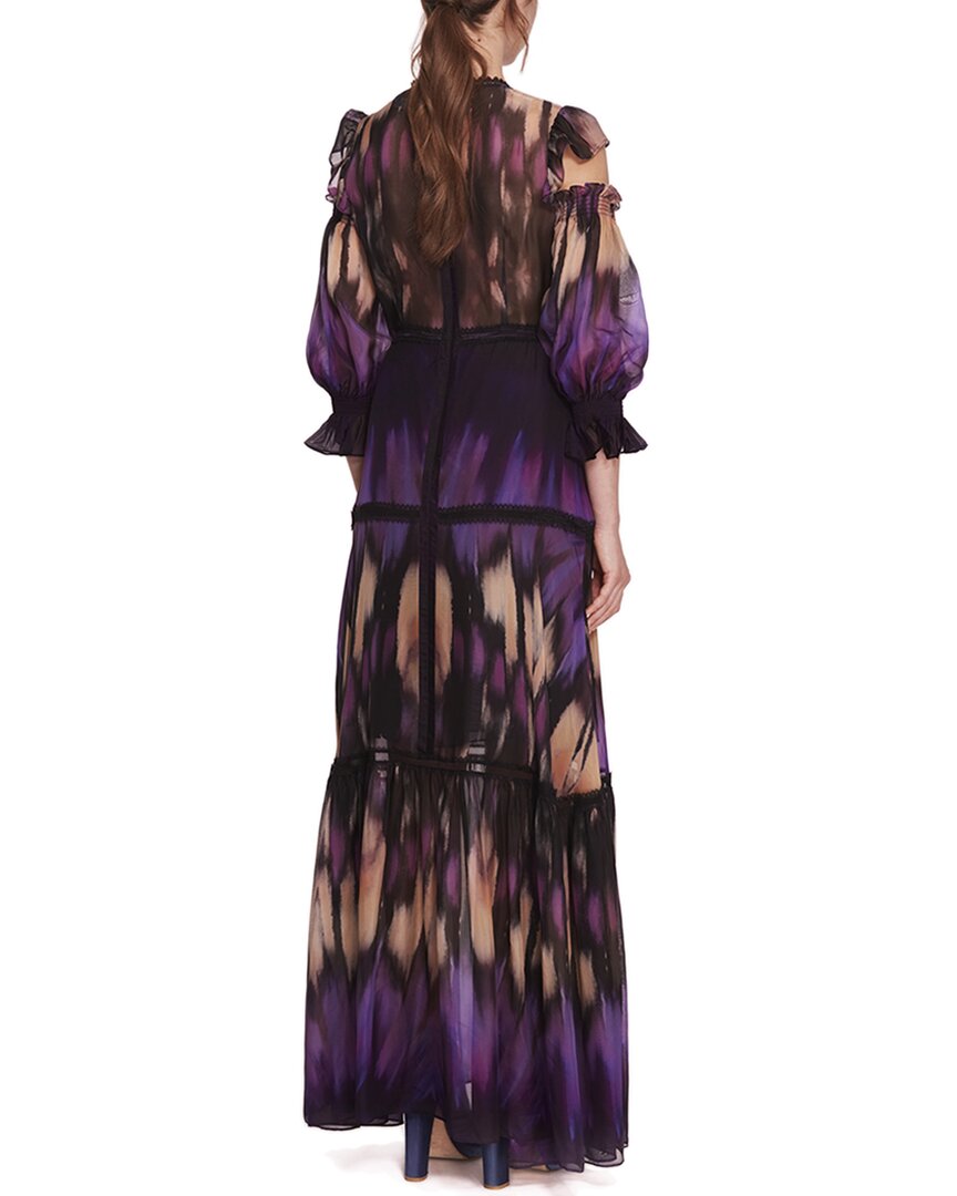 Marchesa Notte Silk-Blend Maxi Dress
