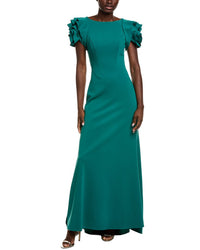 Rene Ruiz Rosette Fit And Flare Gown