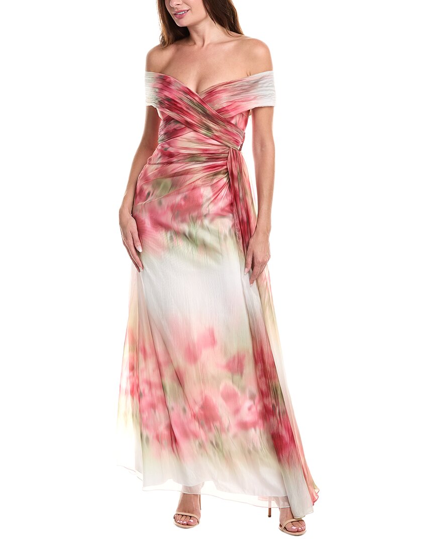 Badgley Mischka Gathered Chiffon Gown Badgley Mischka Gathered Chiffon Gown