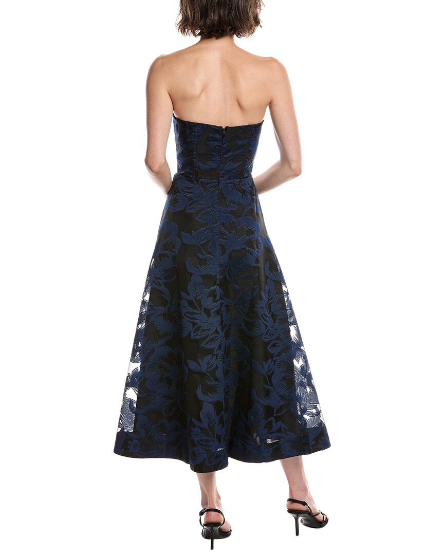 Theia Laurie Jacquard Midi Dress