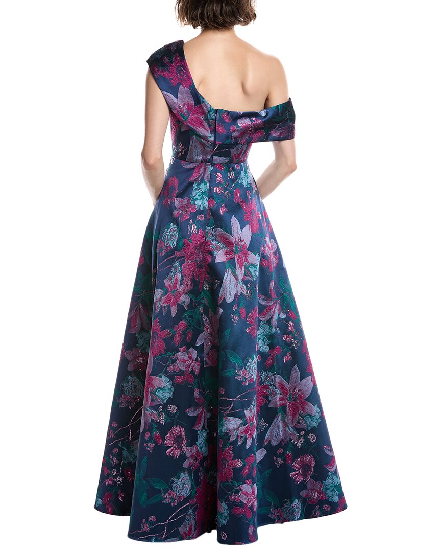 Theia Womens Angelica Midi Dress, 8, Blue