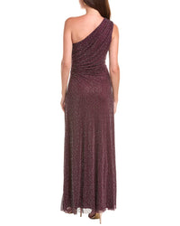 Halston Rafelle Rhinestone Mesh Gown