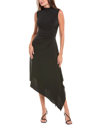 Halston Layla Side Drape Midi Dress