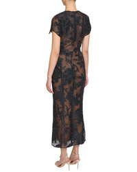 Marchesa Notte Marchesa Notte Guipure Sheath Maxi Dress