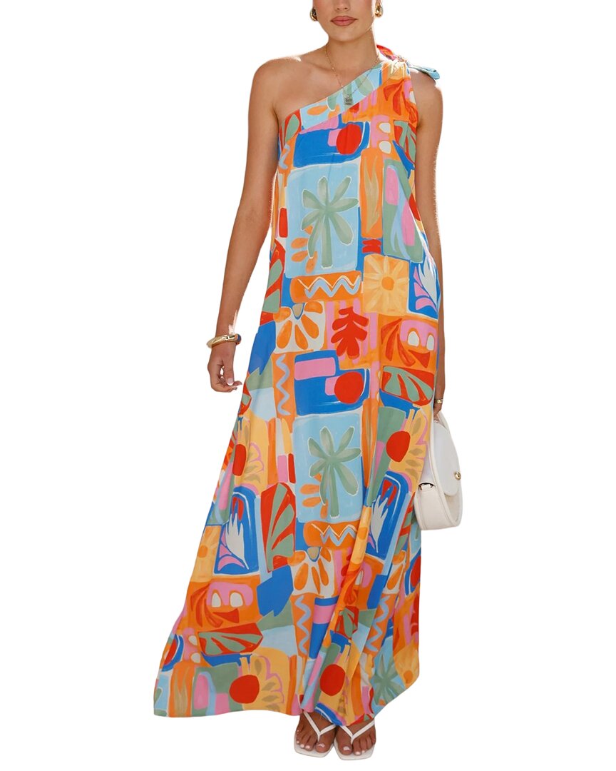 Oloey Printed Maxi Dress