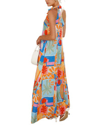 Oloey Printed Maxi Dress