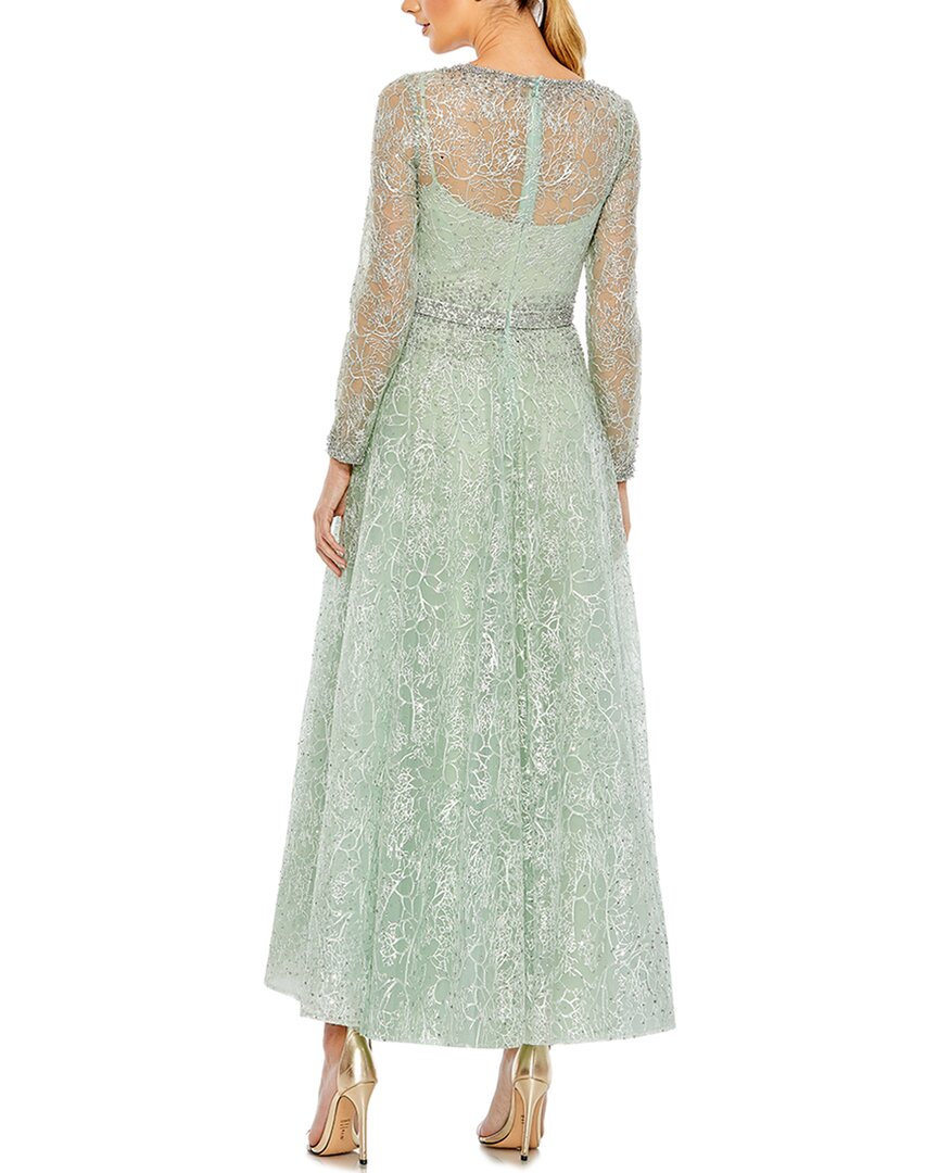 Mac Duggal Embellished Wrap Over Midi Gown