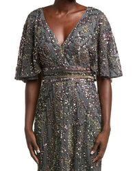 issue New York Issue New York Sequin & Bead Embellished Gown