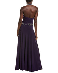 Issue New York Embellished Halter Gown