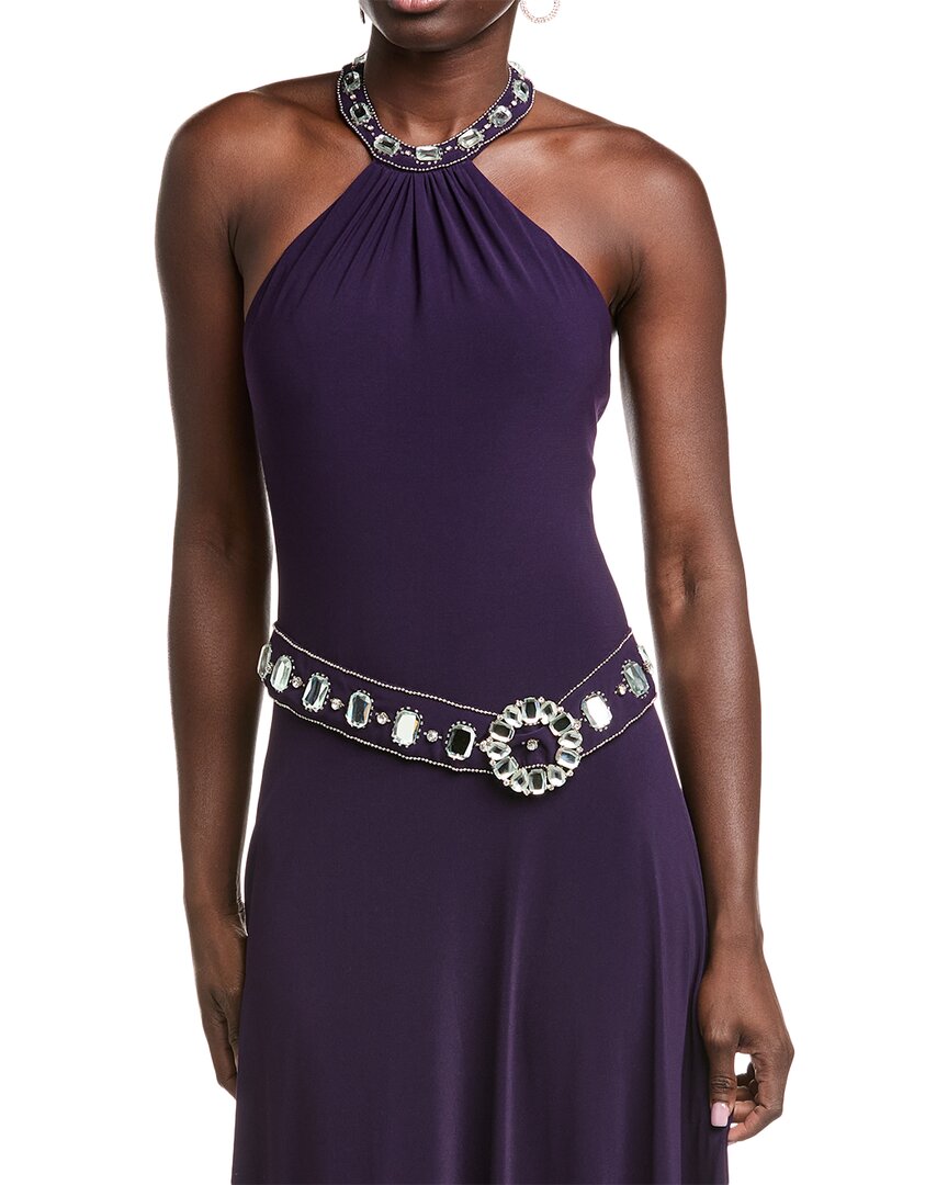 Issue New York Embellished Halter Gown