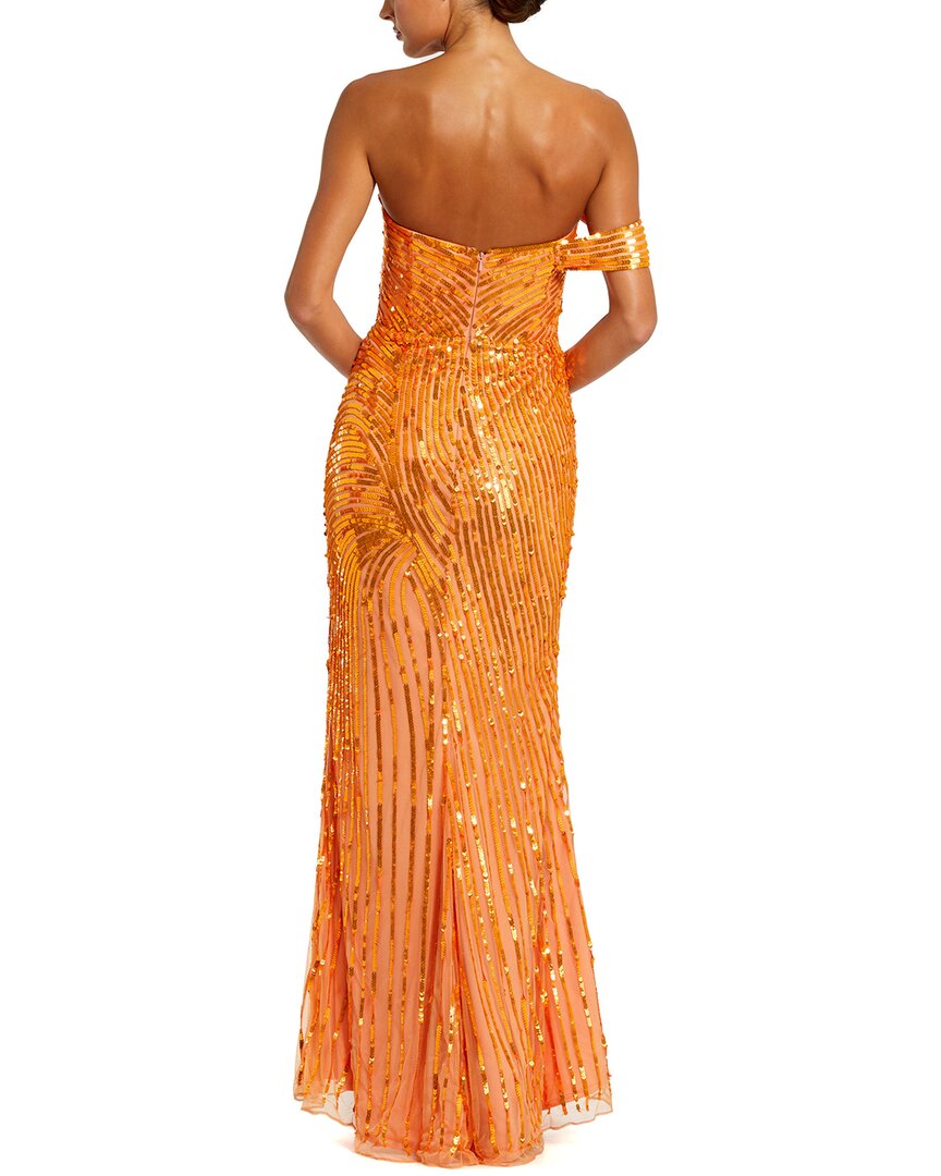 Mac Duggal Mac Duggal One Shoulder Mesh Sequin Gown