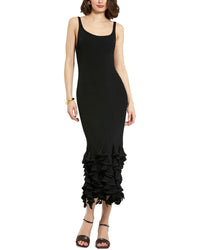 Mac Duggal Rib Knit Sleeveless Midi Dress