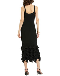 Mac Duggal Rib Knit Sleeveless Midi Dress