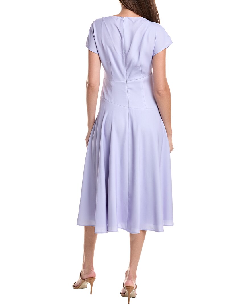 Teri Jon by Rickie Freeman Teri Jon By Rickie Freeman Crepe Cap Sleeve Drape Waist Digital Flower Dress