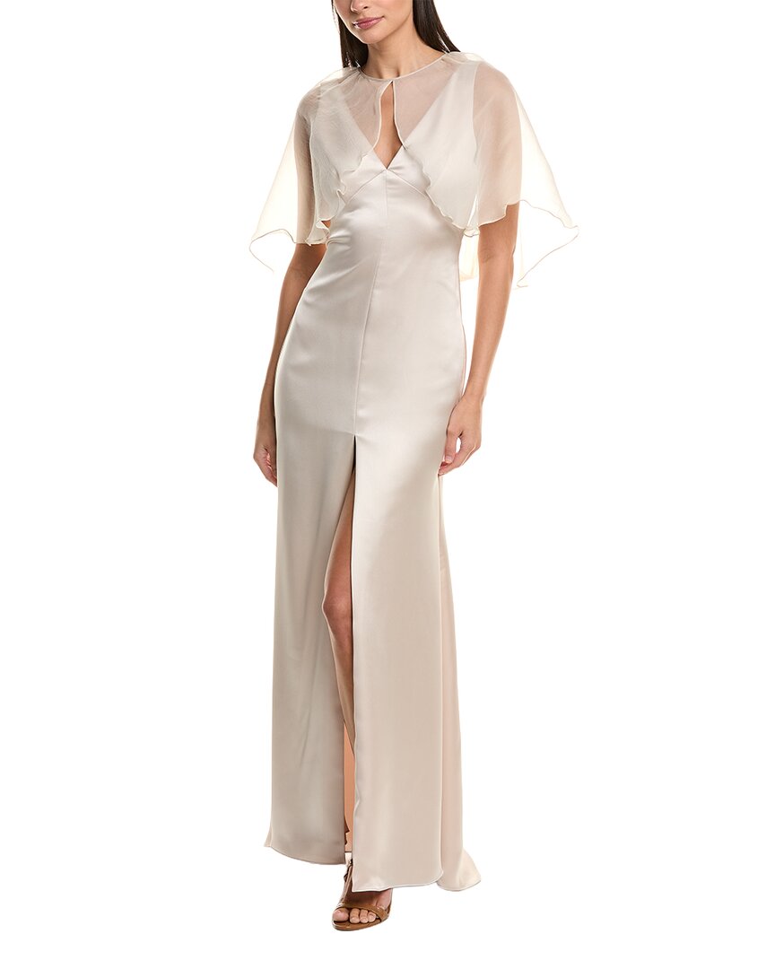 Amsale Satin Gown, Beige / 12 Amsale Satin Gown, Beige / 12