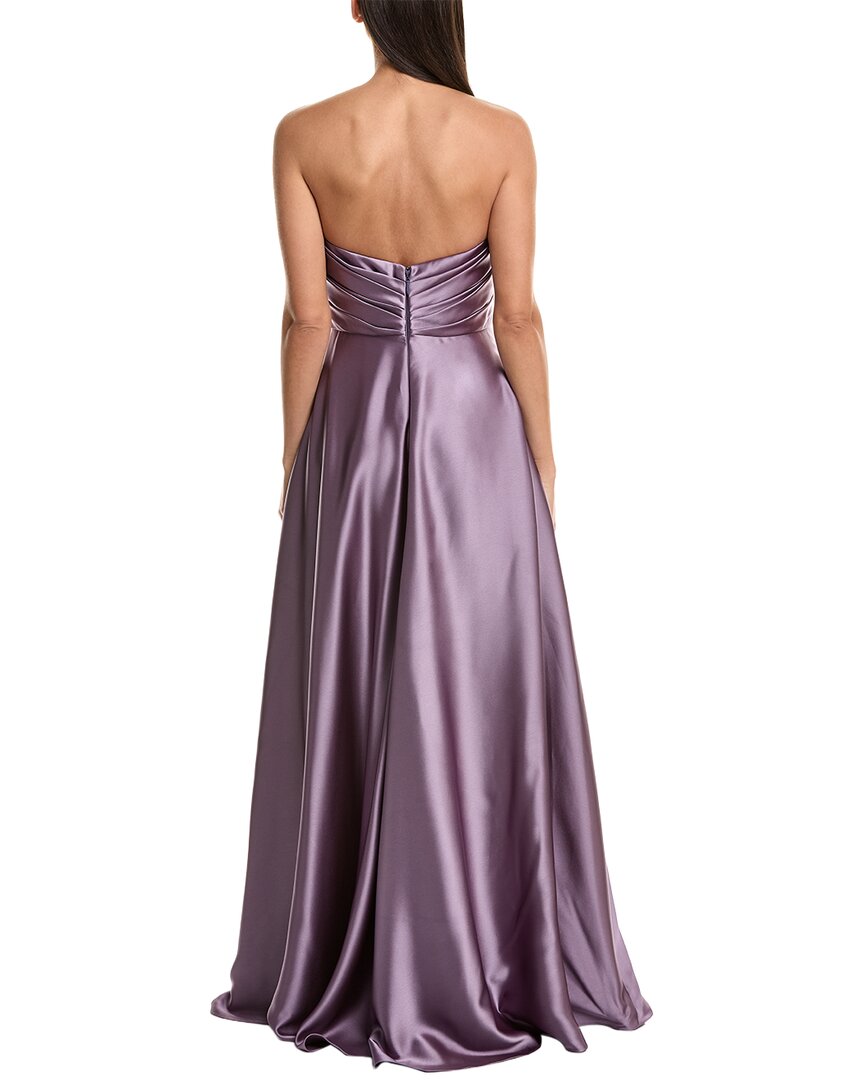 Amsale womens Draped Bodice Gown, 4, Purple, Women's Amsale womens Draped Bodice Gown, 4, Purple, Women's