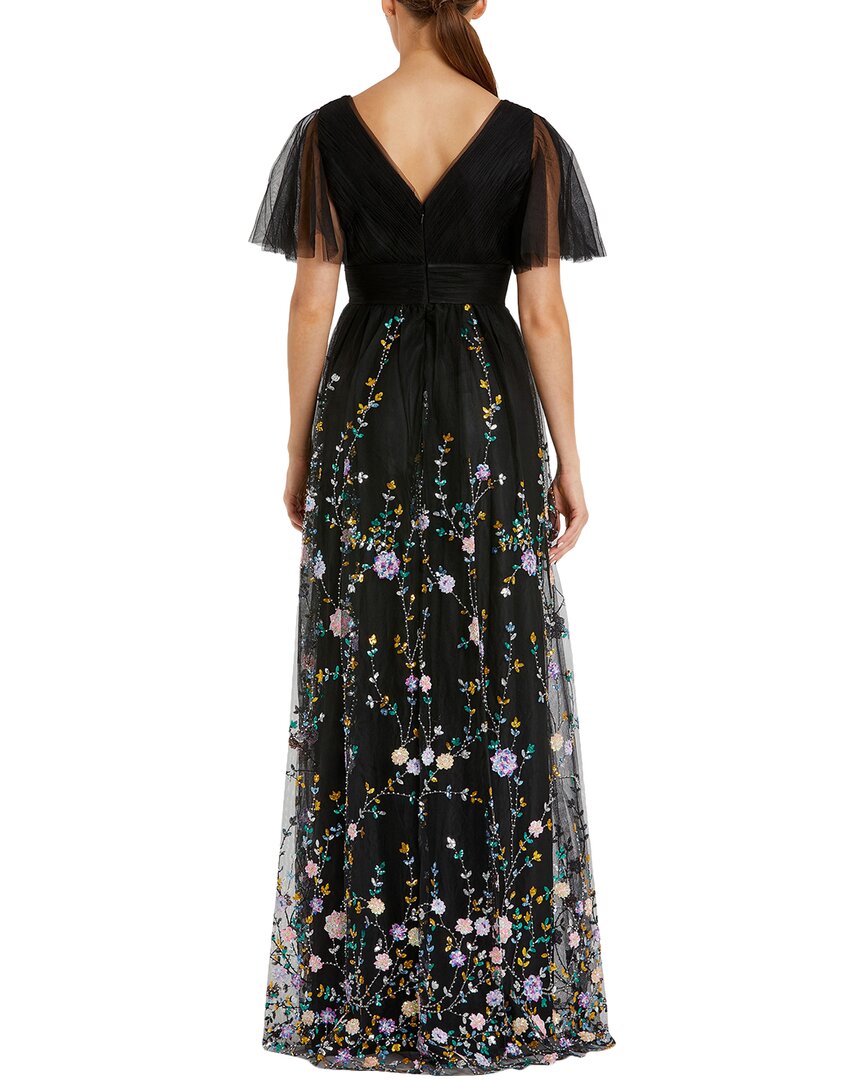 Mac Duggal Faux Wrap Midnight Gown