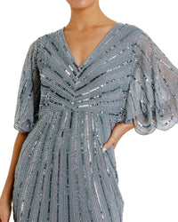 Mac Duggal Cape Sleeve Gown