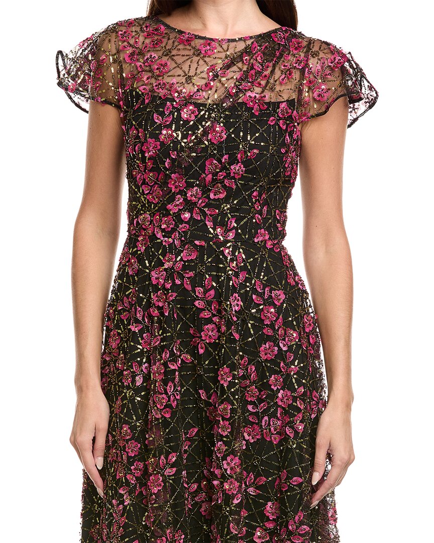Theia Mariah Beaded Midi Dress, Purple / 6