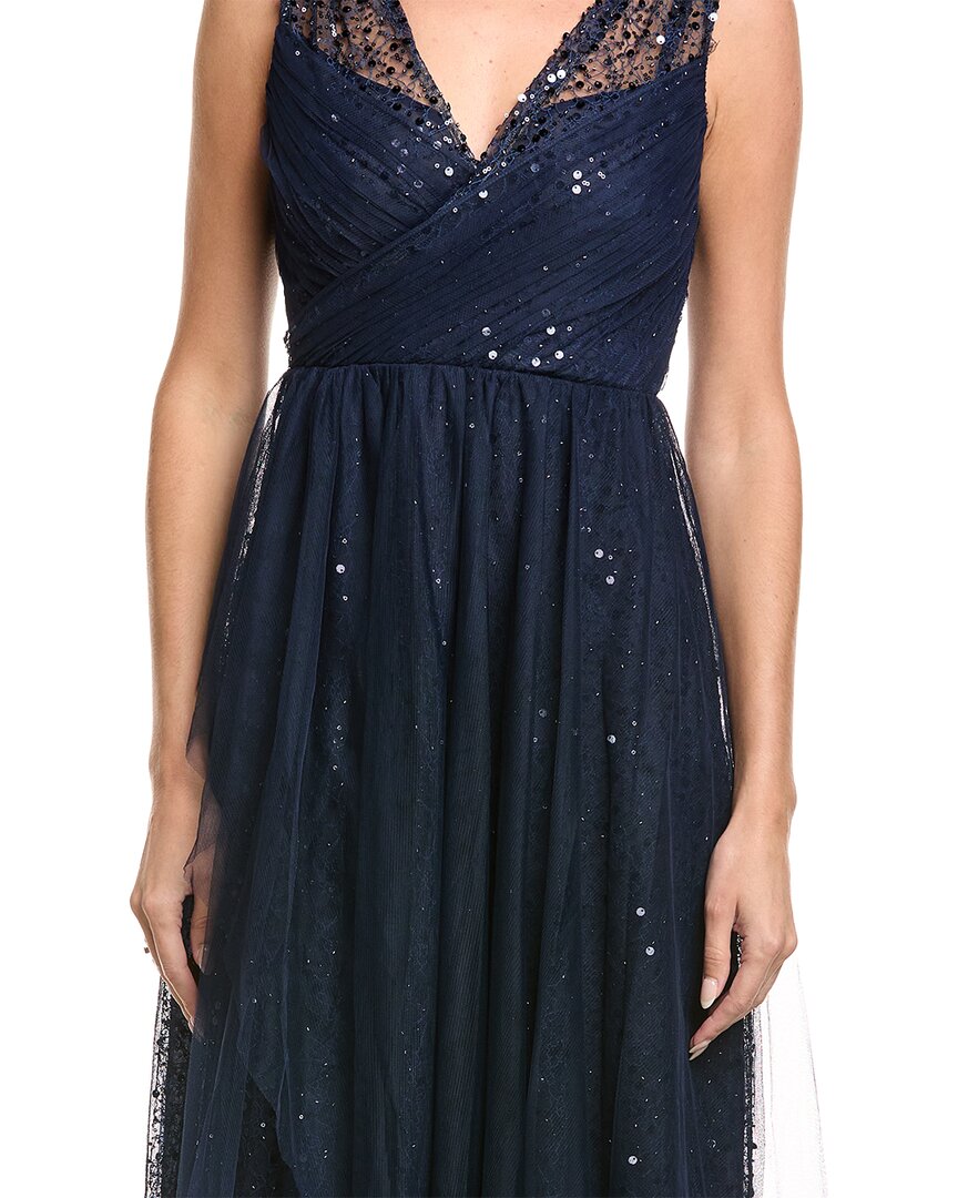 Theia Kiana Beaded Gown, Blue / 0