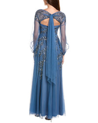 Theia Wilma Bishop Sleeve Gown
