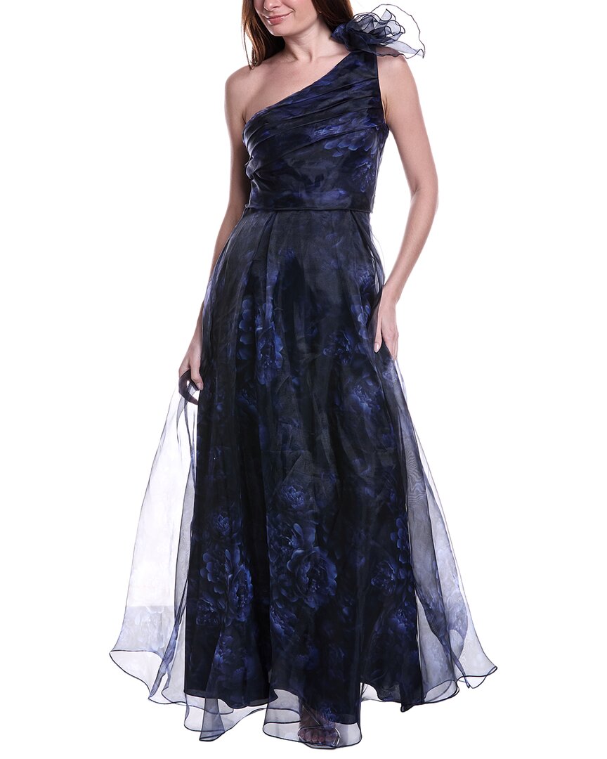 Rene Ruiz Printed Jacquard Ball Gown