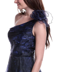 Rene Ruiz Printed Jacquard Ball Gown