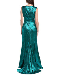 Rene Ruiz Strapless Lace Column Gown
