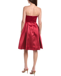 Rene Ruiz Strapless Pleated Mikado Short Dress