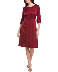 Rene Ruiz 3/4-Puff Sleeves Floral A-Line Dress