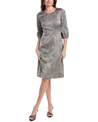 Rene Ruiz 3/4-Puff Sleeves Floral A-Line Dress