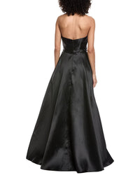 Rene Ruiz Strapless Sweetheart Embellished Waist Gown