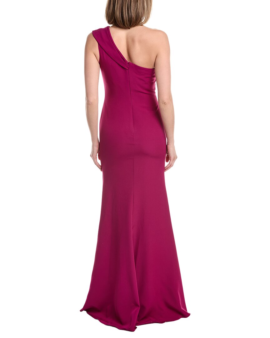 Rene Ruiz One-Shoulder Column Gown