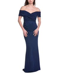 Rene Ruiz Off-Shoulder Mermaid Gown