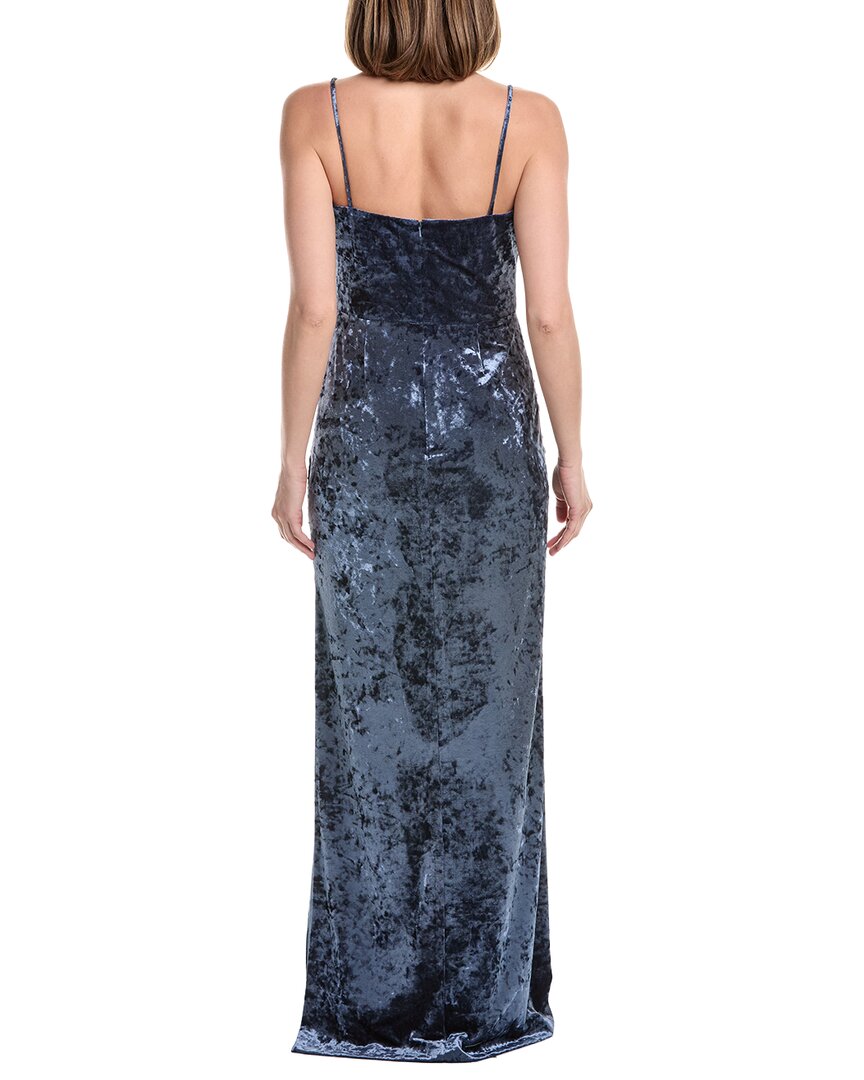 Rene Ruiz Strapless Velvet Burnout Column Gown