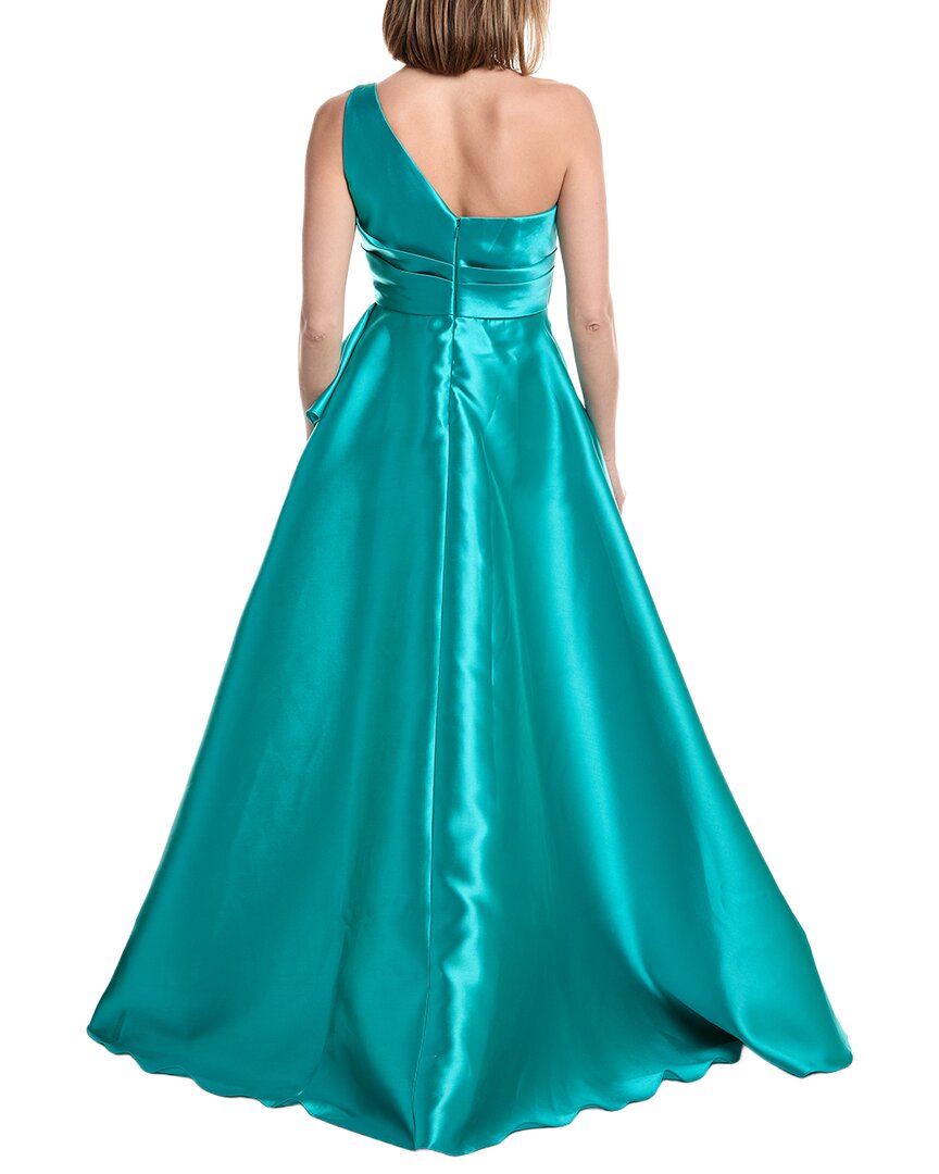 Rene Ruiz One Shoulder Mikado Gown
