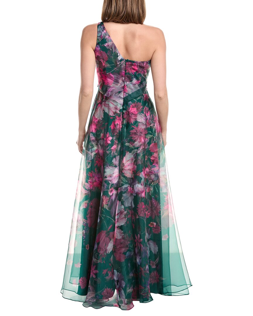 Rene Ruiz One-Shoulder 3D Applique Floral A-Line Gown