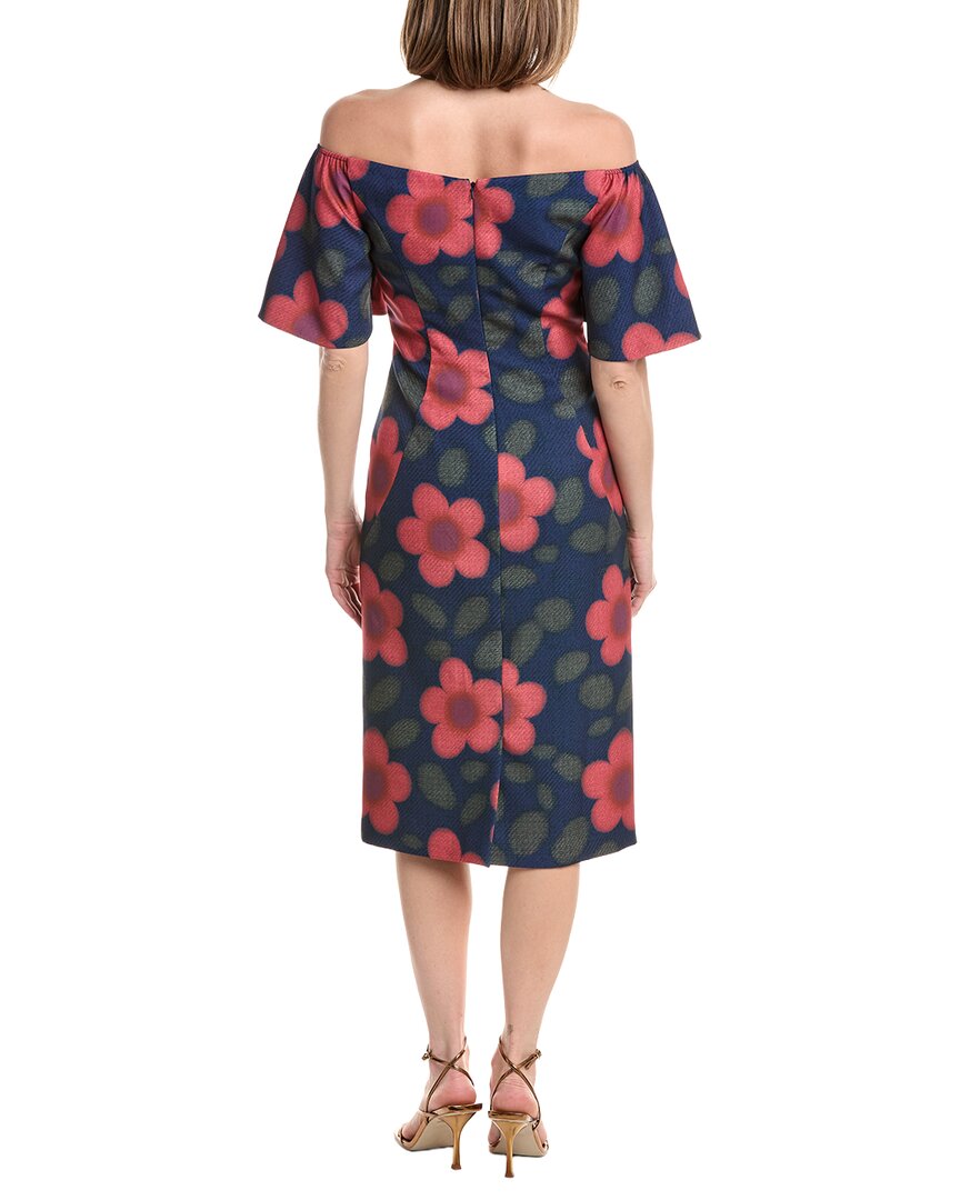 Rene Ruiz Off-The-Shoulder Puff Sleeve Midi Dress