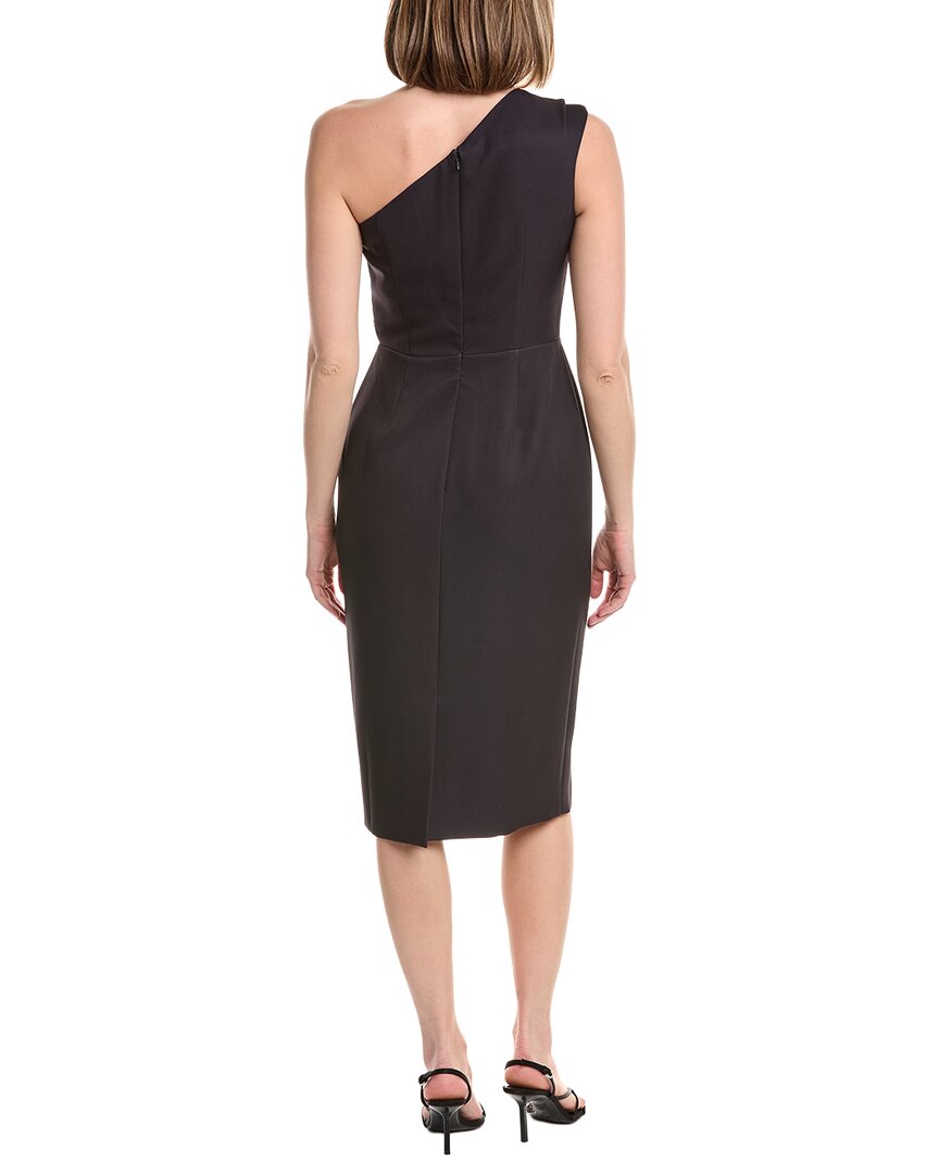 Rene Ruiz Asymmetric Neckline Stretch Crepe Cocktail Dress