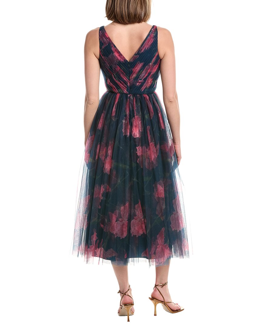 Rene Ruiz Sleeveless Plunging Neckline Textured Gown