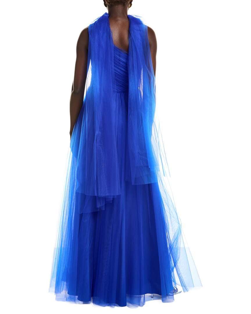 Rene Ruiz Pleated Tulle Gown
