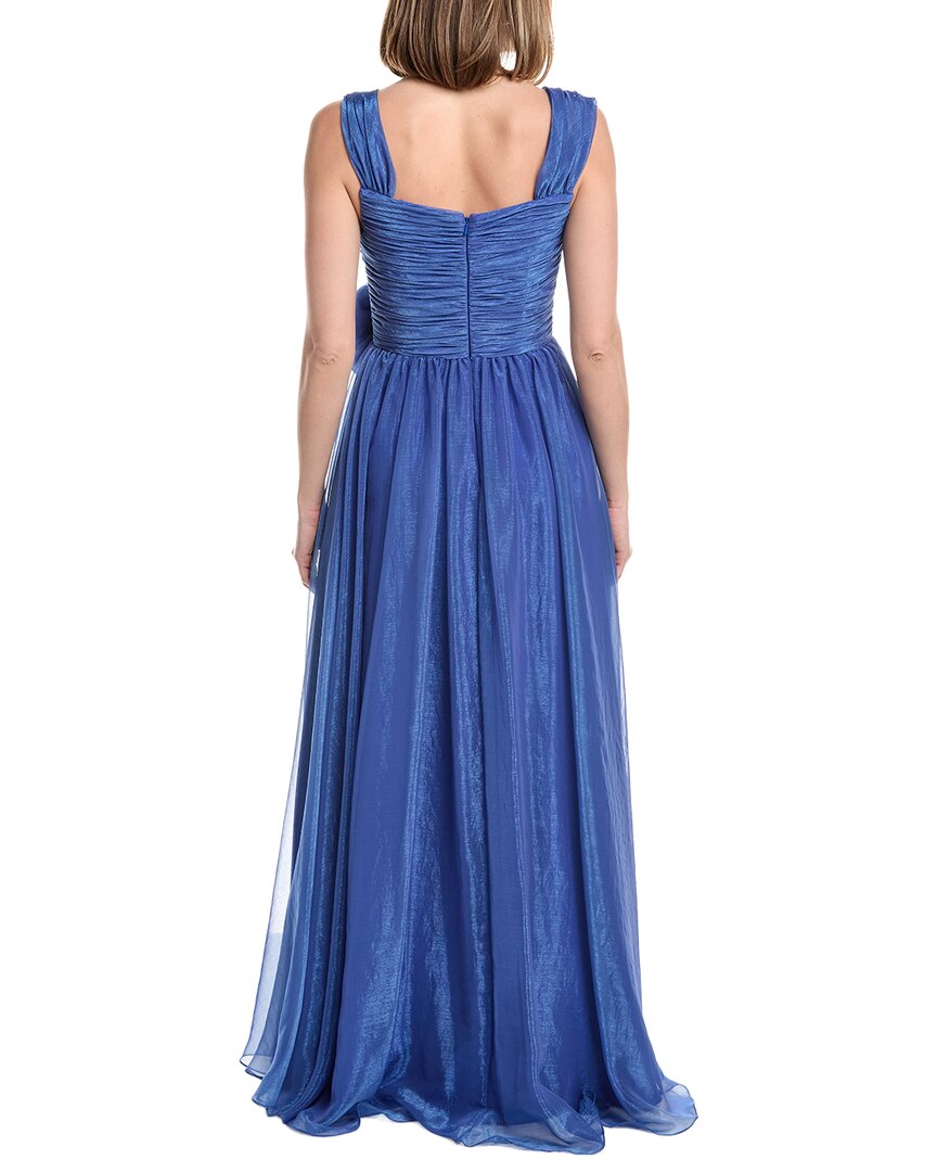 Rene Ruiz Off-The-Shoulder Draped Tulle Gown